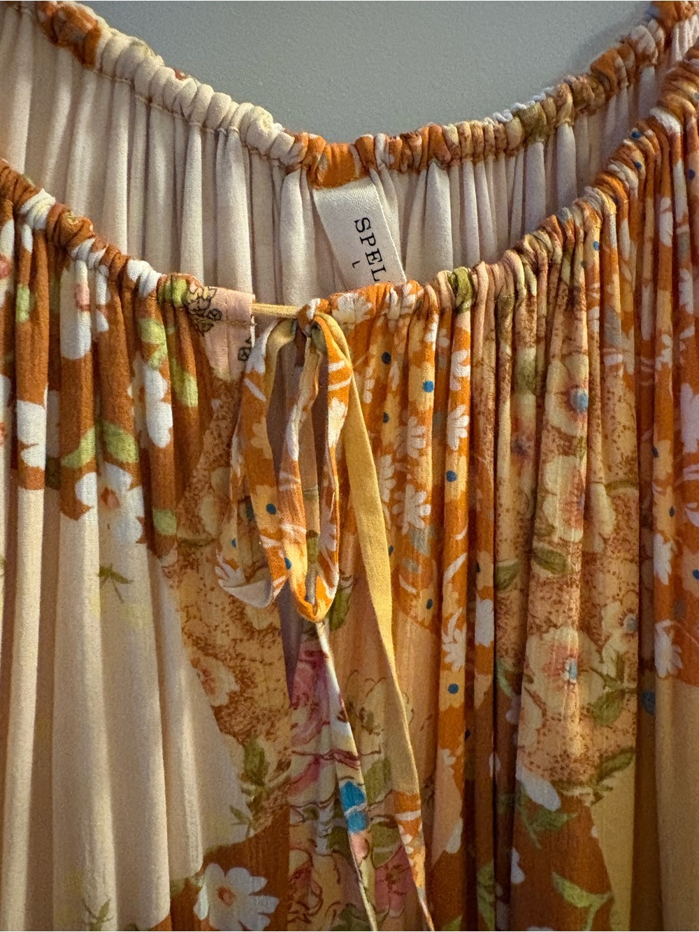 SPELL Freda Bohemian Yellow Floral Patchwork Maxi Dress Large - Picture 6 of 8